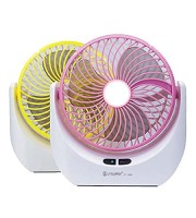 JY-1881 Rechargeable Fan With LED Light ( Double Battery)