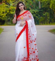 Halfsilk Saree with blouse pcs-02
