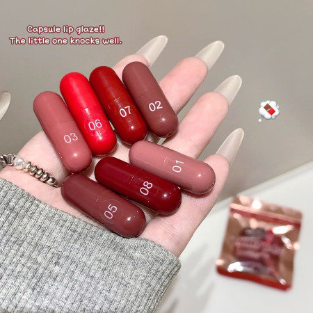 (1 packet) 8-Color Lipstick Capsule Set