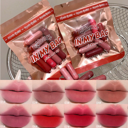 (1 packet) 8-Color Lipstick Capsule Set
